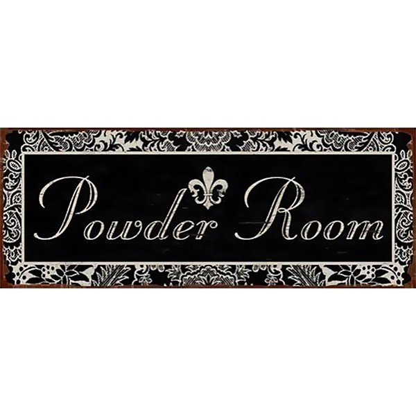 Tin Sign Powder Room