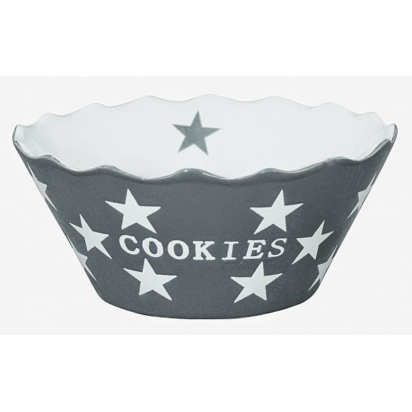 Schüssel Cookies Star - Dunkelgrau (Holzkohle)
