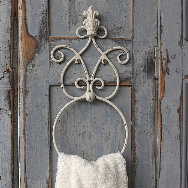 Towel Ring Crown - Antique White