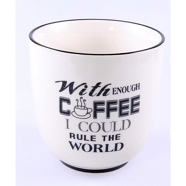 Großer Kopp Mit genug Kaffee