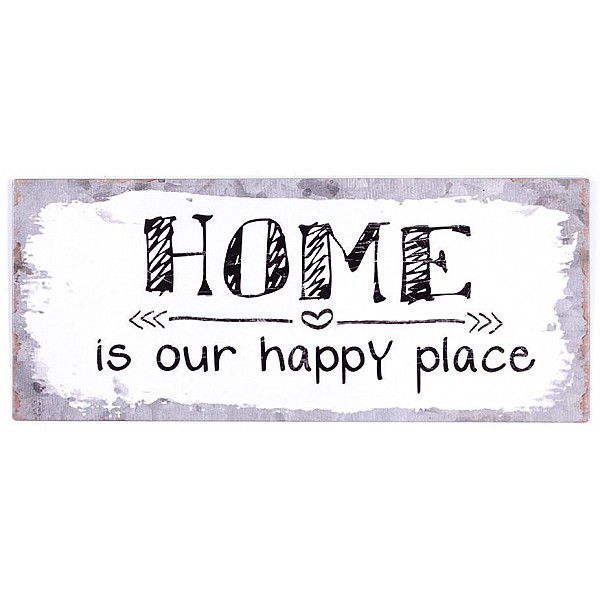Plåtskylt Home is our happy place