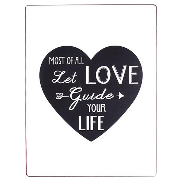 Plåtskylt Let love guide your life