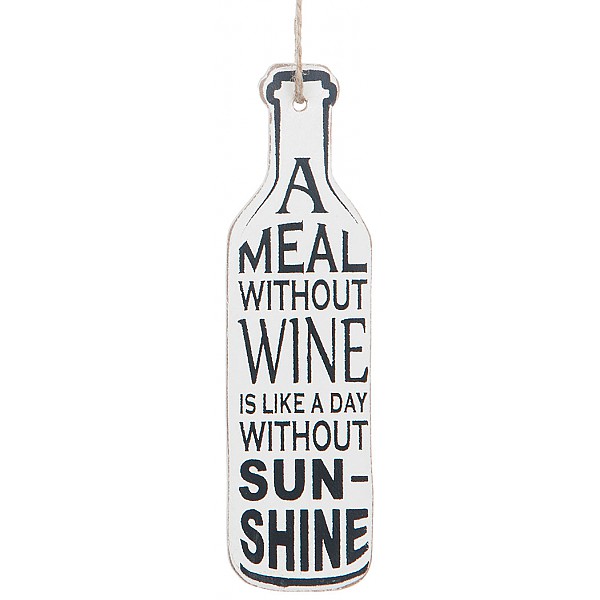 Wine Bottle Tag - A meal without wine