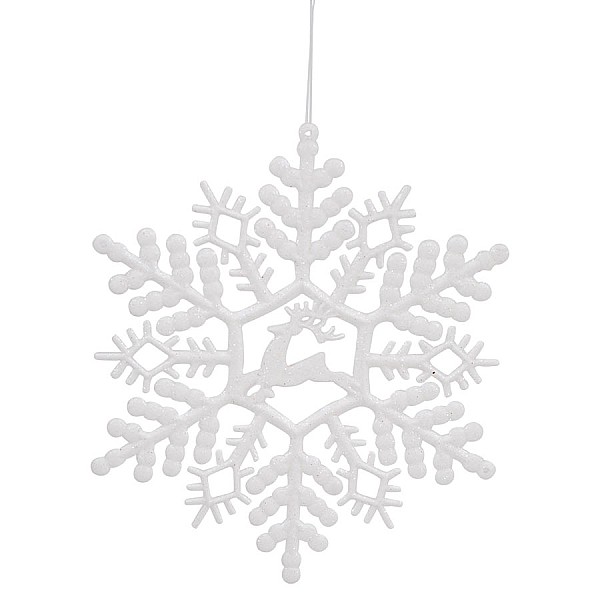 Hanging Snowflake with reindeer