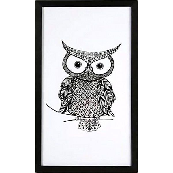 Picture Owl with black frame