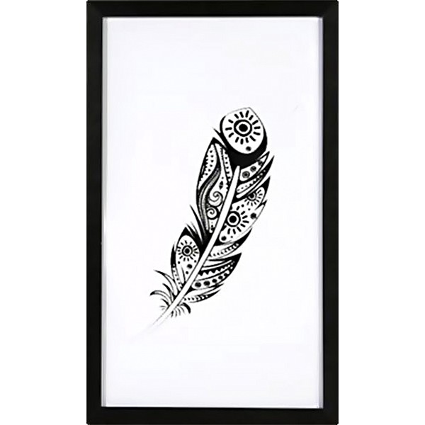 Picture Feather with black frame