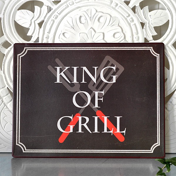 Plåtskylt King of grill