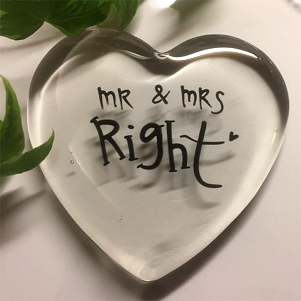 Glashjärta Mr & Mrs Right - Stor