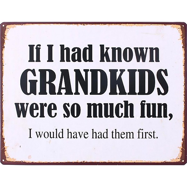 Tin Sign Grandkids