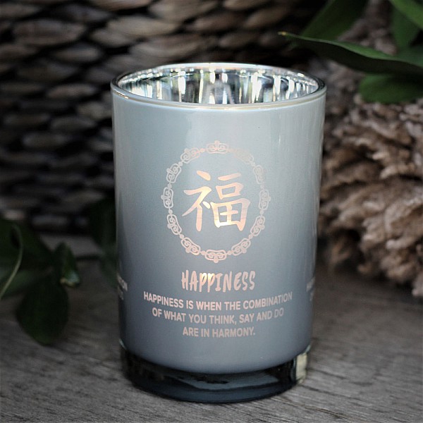 Majas Candle Holder Symbols Happiness - Grey