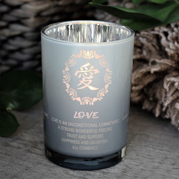 Majas Candle Holder Symbols Love - Grey
