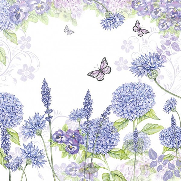 Napkins Purple Wildflowers
