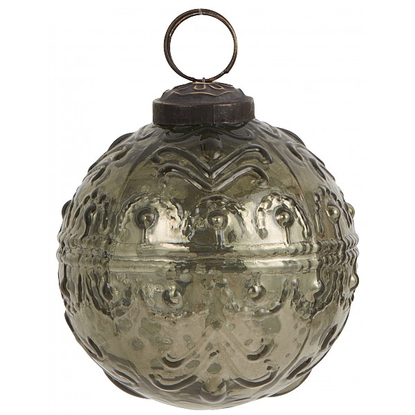 Christmas Bauble Pattern Olive - Large