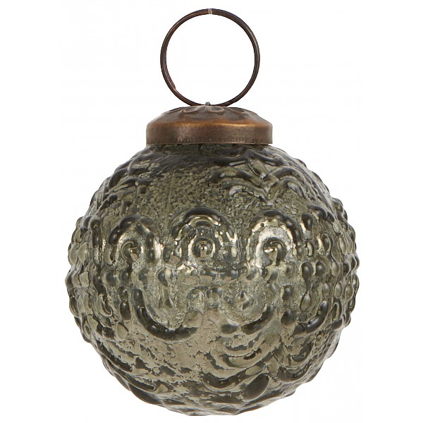 Christmas Bauble Pattern Olive - Small
