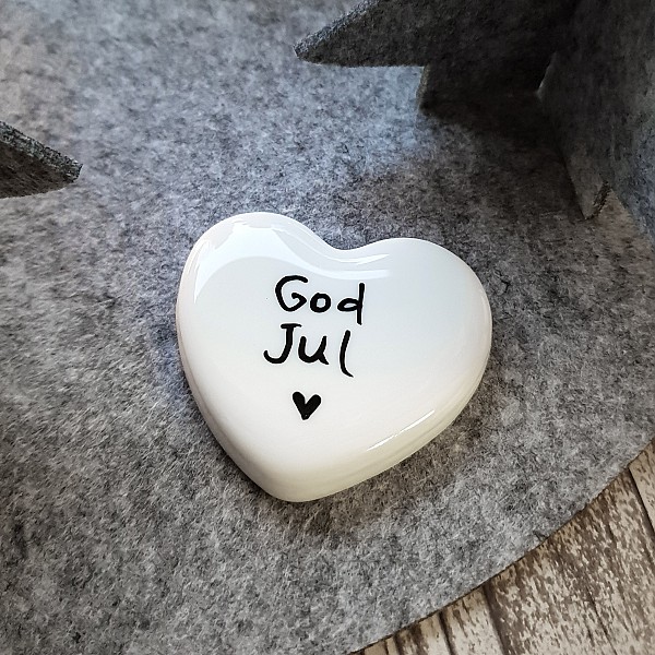 Porcelain Heart God Jul - Small