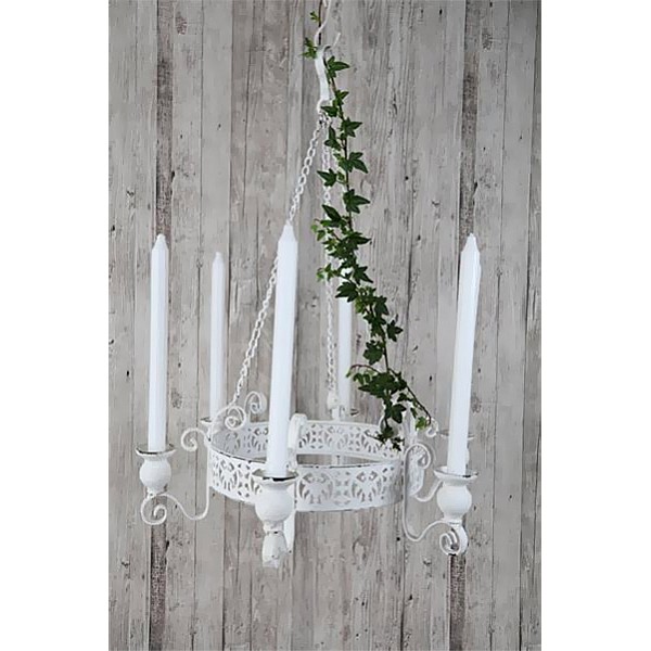 Candle Chandelier 45 cm - White