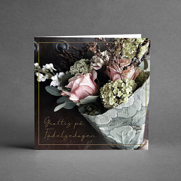 Kort Grattiskort Blomsterbukett, Card Store  Mixin