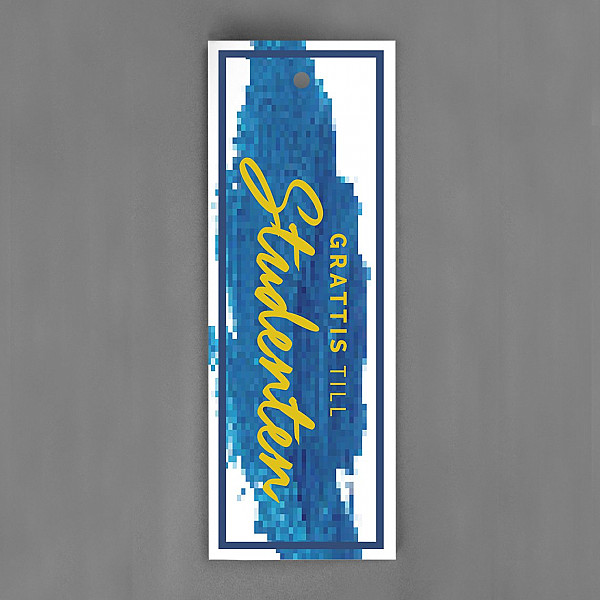 Gift Tag Student Card Blue / Gold