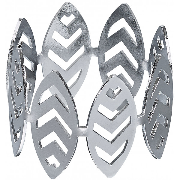Napkin Ring DIY Leaf 2-pack - Silver Chrome