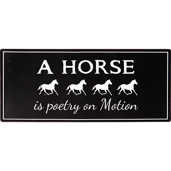 Tin Sign A horse is poetry on motion