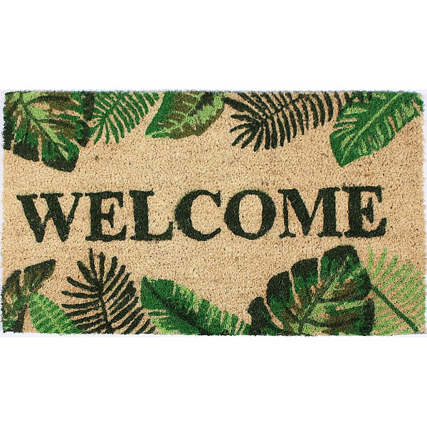 Doormat Welcome with leaves