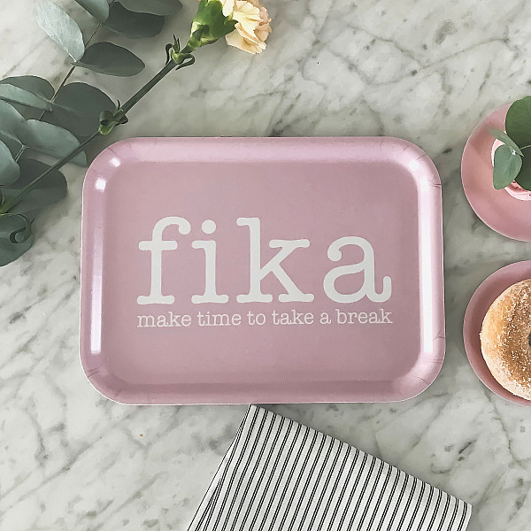 Tray Fika - Pink / White