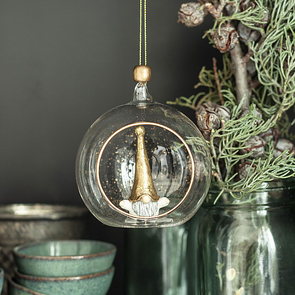 Glass Ball Santa Hugo