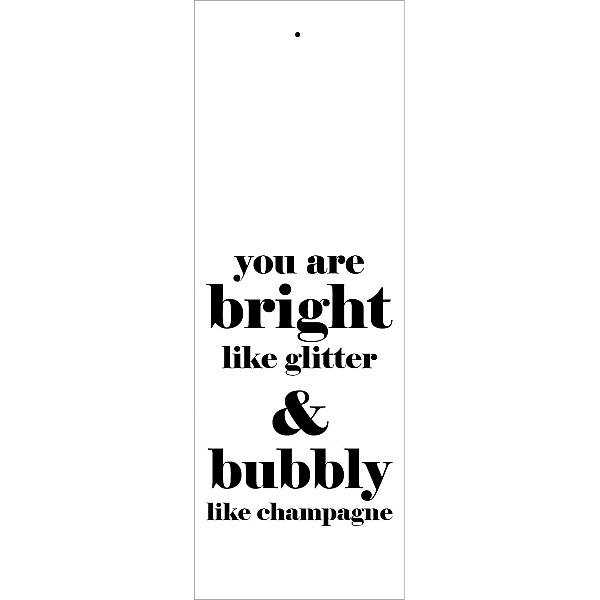 Gift Tag Glitter and Champagne