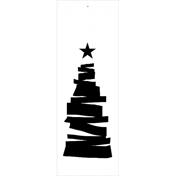 Large Gift Tag Christmas Tree Black