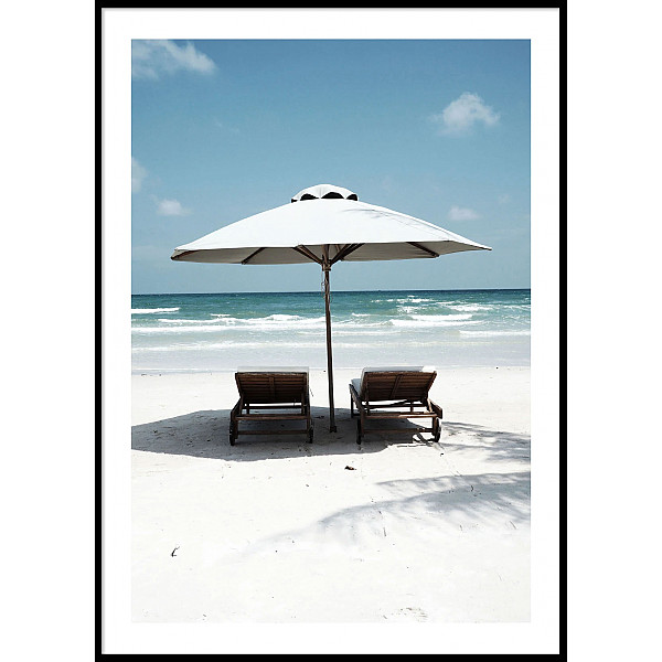 Poster Tropical Sunbeds