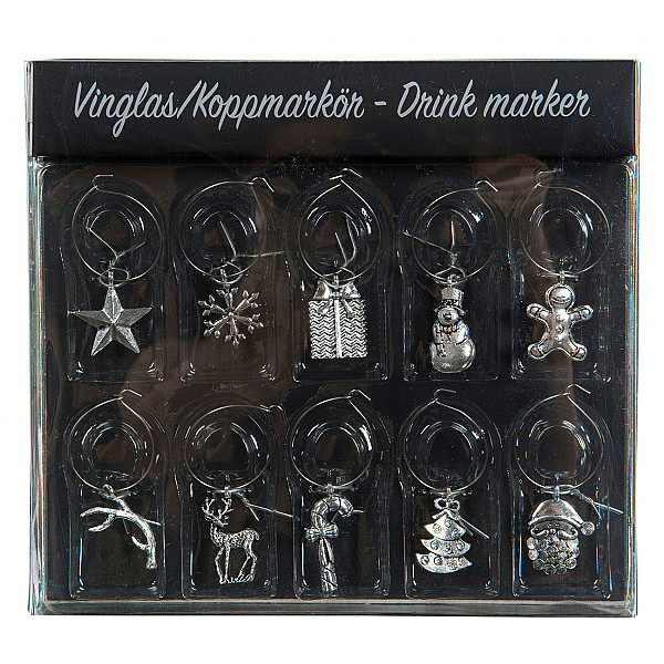 Glass Markers Christmas Mix - Silver