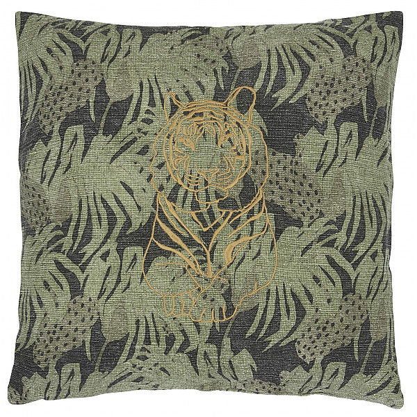 Cushion Cover Rough Tiger - Black / Green