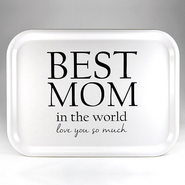 Tray Best Mom - White / Black