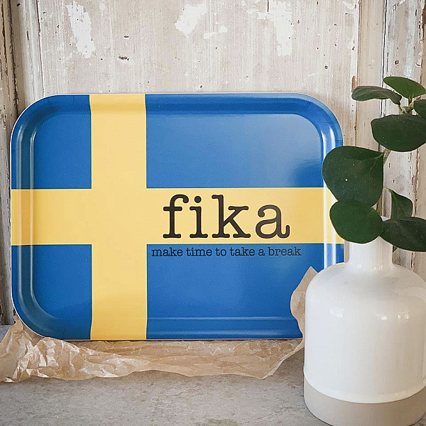 Tray Fika - The Swedish flag