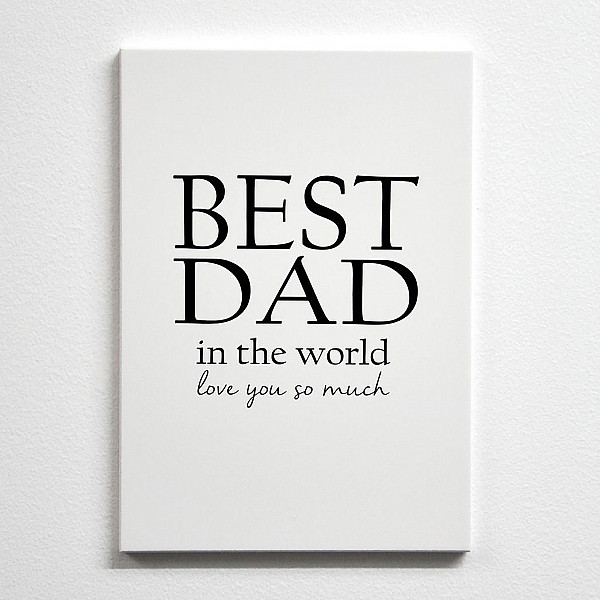 Wooden Wall Sign Best Dad A5