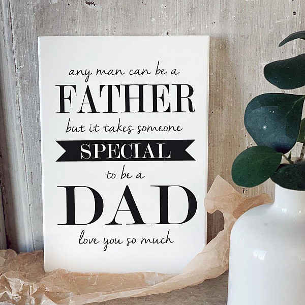 Wooden Wall Sign Dad A5
