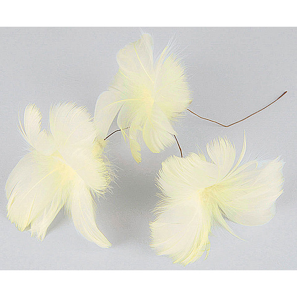 Easter Feathers / Feathers Flower Yellow - 12 pcs