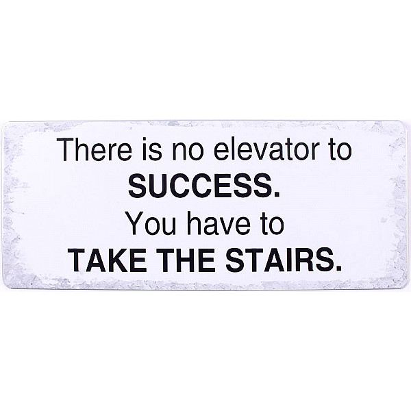 Tin Sign There is no elevator to success