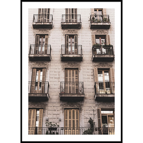 Poster Barcelona Balconies