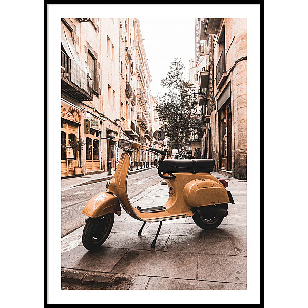 Poster Yellow Vespa