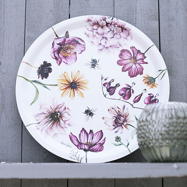 Rundes Tablett Garten