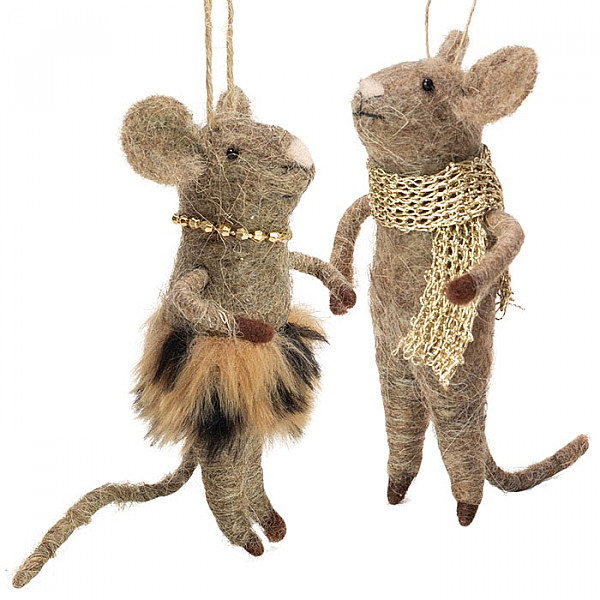 Mice Brown set of 2 - Necklace / Scarf