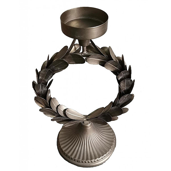 Metal Stand / Candlestick Leaves Ring