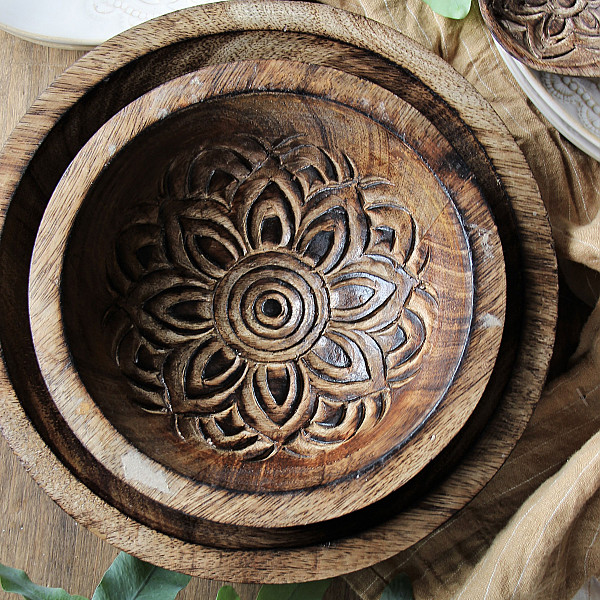Majas Wooden Bowl Fleur - Small