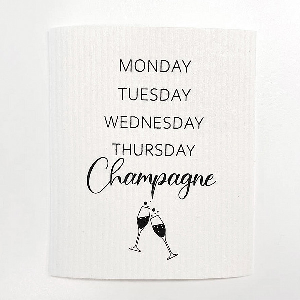 Dish Cloth Monday-Champagne - White / Black