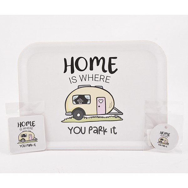 Tablett Home is Wohnwagen