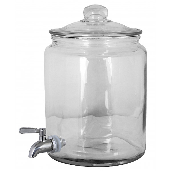 Glass Jar Straight with steel faucet 6 L, Strömshaga Mixin Home