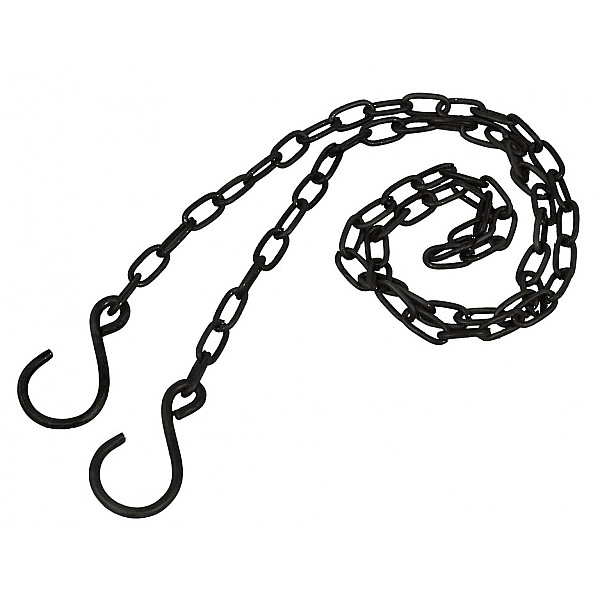 Chain with hooks 1 m Thin - Black