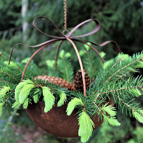 Hängande skål med rosett