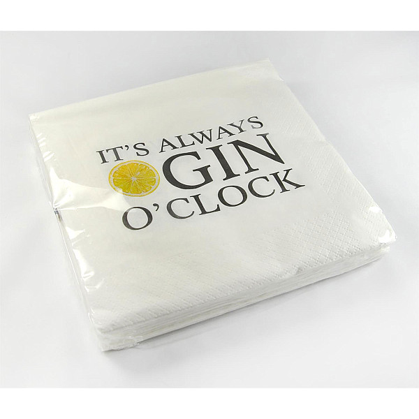 Servetter Gin o clock